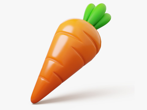 Stylized Carrot 3D Model