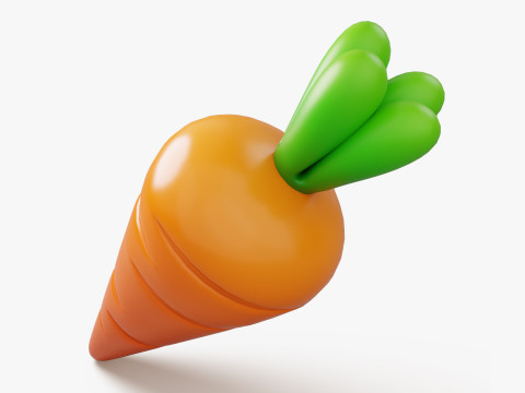 Stylized Carrot 3D Model