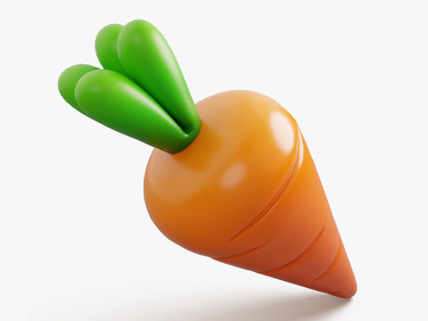Stylized Carrot 3D Model