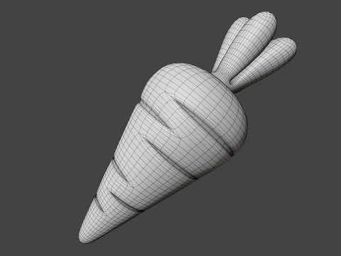 Stylized Carrot 3D Model