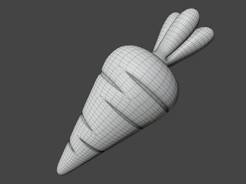 Stylized Carrot 3D Model