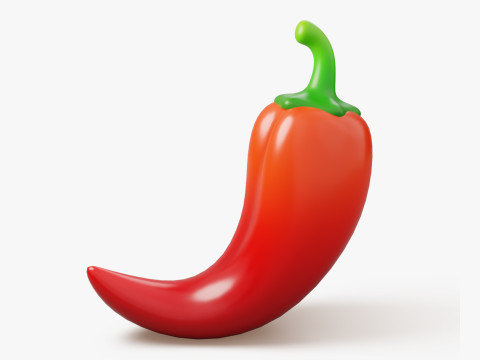 Stylized Chili Pepper 3D 模型