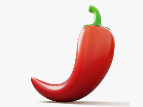 Stylized Chili Pepper 3D Модель