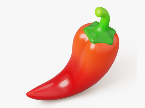 Stylized Chili Pepper 3D Модель