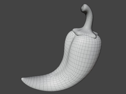Stylized Chili Pepper 3D Модель