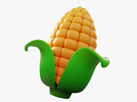 Stylized Corn 3D Model
