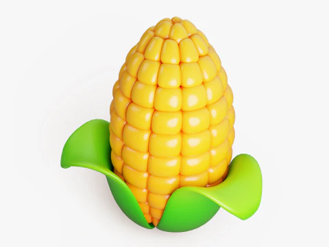 Stylized Corn 3D Model