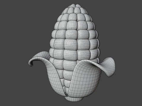 Stylized Corn 3D Model