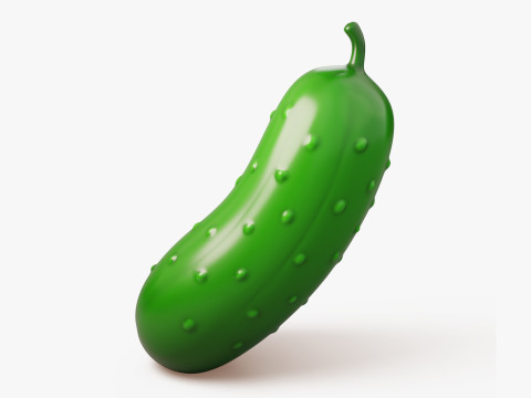 Stylized Cucumber Model 3D