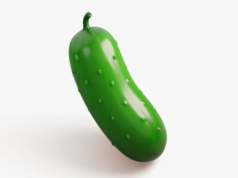 Stylized Cucumber 3D Model