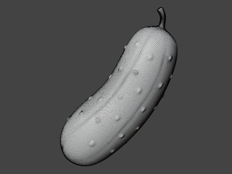 Stylized Cucumber 3D Модель