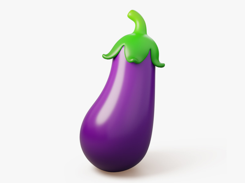 Stylized Eggplant Modelo 3D .c4d .max .obj .3ds .fbx .stl .blend