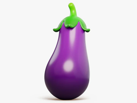 Stylized Eggplant 3D Model