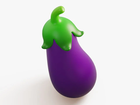 Stylized Eggplant 3D Model