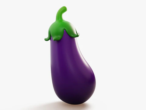 Stylized Eggplant 3D Model