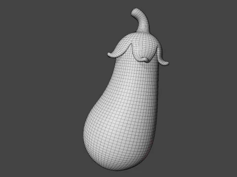Stylized Eggplant 3D Model