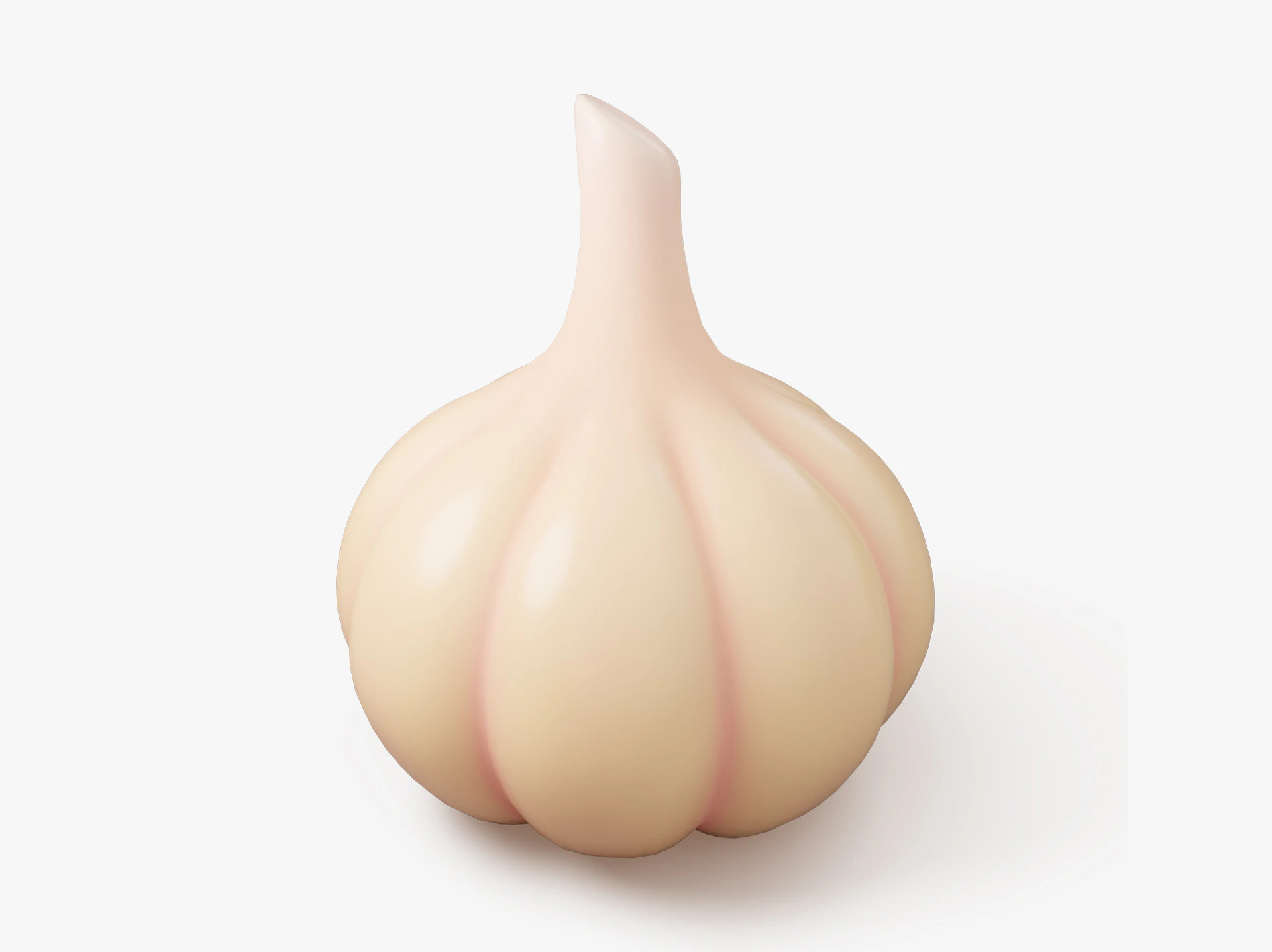 Stylized Garlic 3D Model .c4d .max .obj .3ds .fbx .stl .blend 