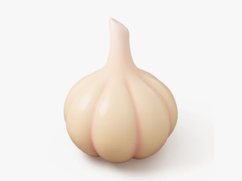 Alho Estilizado Modelo 3D