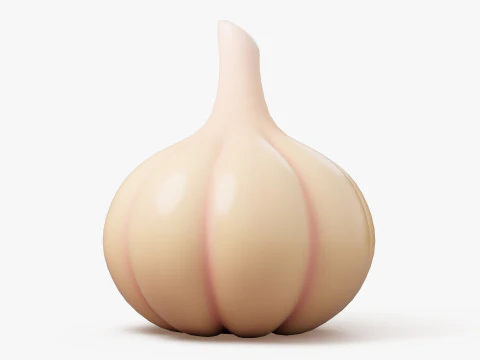 Stylized Garlic 3D Model
