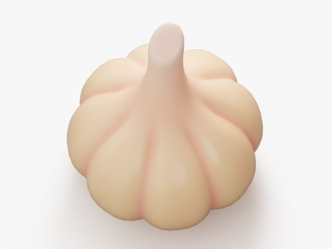 Stylized Garlic Model 3D