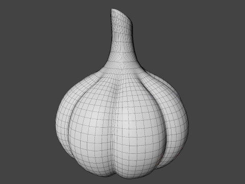 Stylized Garlic Model 3D