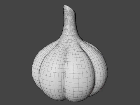 Stylized Garlic 3D Model