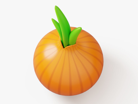 Stylized Onion 3D Model