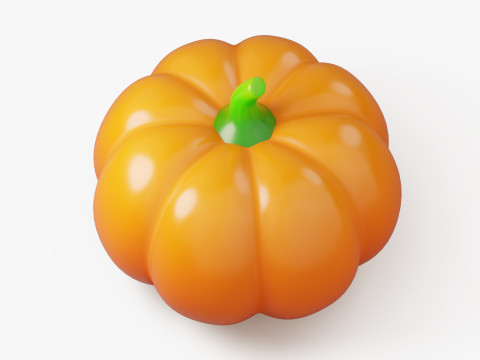 Stylized Pumpkin 3D Model