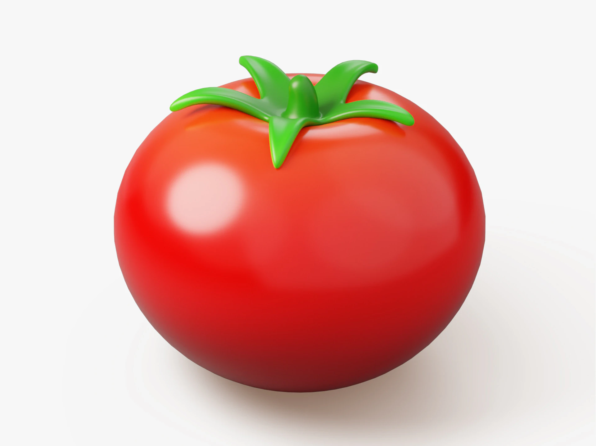 Tomate stylis&eacute;e Modèle 3D .c4d .max .obj .3ds .fbx .stl .blend 