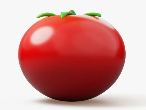 Tomate stylis&eacute;e Modèle 3D