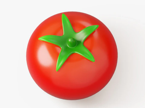 Tomate stylis&eacute;e Modèle 3D