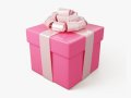 Stylized Pink Gift Box Modelo 3D