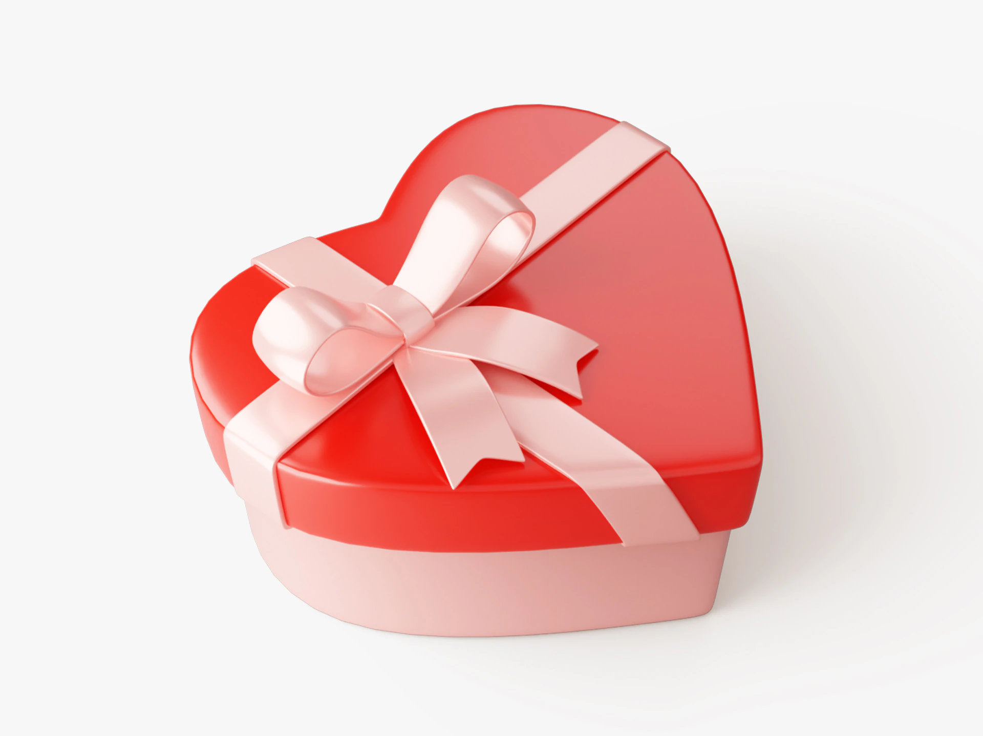 Stylized Heart Gift Box 3D Model .c4d .max .obj .3ds .fbx .stl .blend 