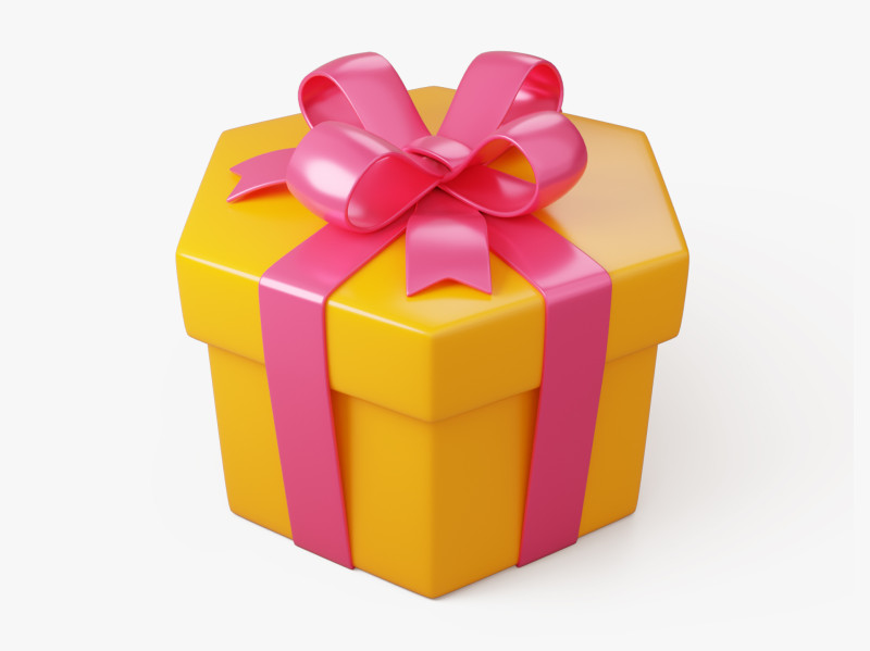 Stylized Hexagon Gift Box Model 3D .c4d .max .obj .3ds .fbx .stl .blend