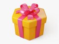 Stylized Hexagon Gift Box Modelo 3D
