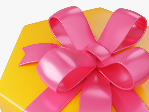 Stylized Hexagon Gift Box Model 3D