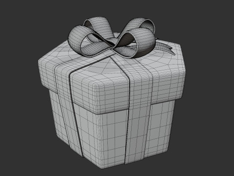 Stylized Hexagon Gift Box Model 3D