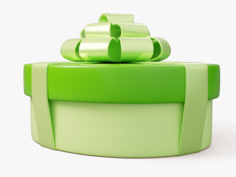 Oval Stylized Gift Box Modelo 3D