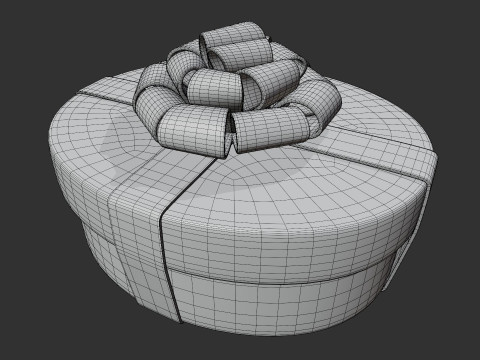 Oval Stylized Gift Box Modelo 3D