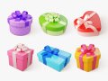 Stylized Gift Box Pack Model 3D