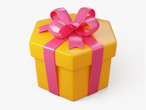 Stylized Gift Box Pack Modelo 3D