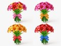 Stylized Lily Bouquet Pack 3D Model
