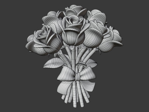 Stylized Flower Bouquet Pack Modelo 3D