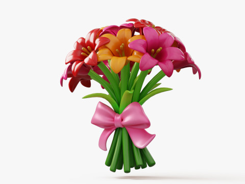 Stylized Flower Bouquet Pack Modelo 3D
