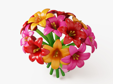 Stylized Flower Bouquet Pack Modelo 3D