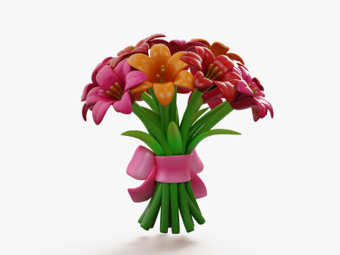 Stylized Flower Bouquet Pack Modelo 3D
