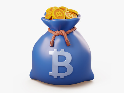 Stylized Money Bag 3D-Modell