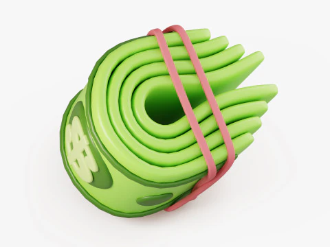 Stylized Money Roll 3D Model