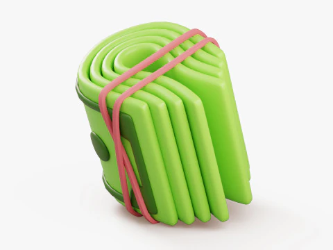 Stylized Money Roll 3D Model