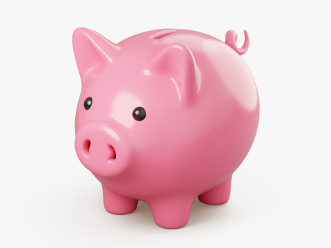 Stylized Piggy Bank 3Dモデル